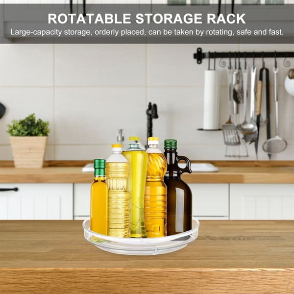 Rotating Spice Rack for Kitchen - Round Storage Shelf with 360° Rotation