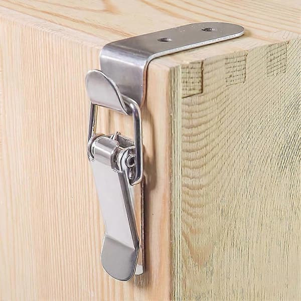4 pcs 90 Degree Hasp Bolt Spring Loaded Draw Latch