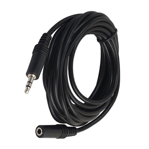 3 meter 3,5 mm han til hun professionel stereo lydforlængerkabel med nikkelbelagte stik (sort)