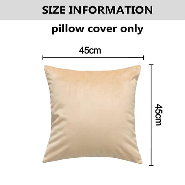 Pudebetræk 45*45cm, 2-pak hyggelige bløde firkantede pyntepudebetræk Beige Beige Beige