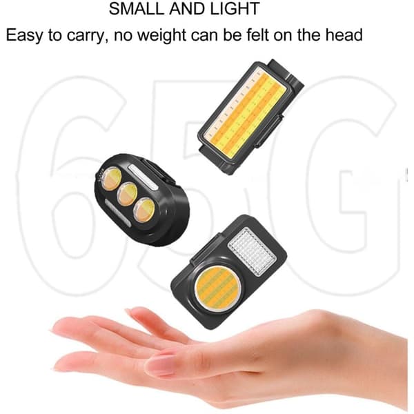 COB LED Headlamp for Camping, Hiking, Rechargeable, Lightweight, Waterproof Headlamp with Comfortable Headband, DUBUNS