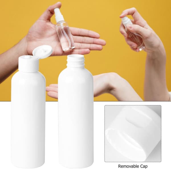 5 st vita 200 ml plastflaskor med klämfunktion för kosmetika