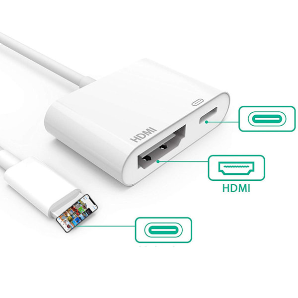 Lightning til HDMI Digital TV-adapter FULL HD 1080P-kabel for Apple iPad iPhone