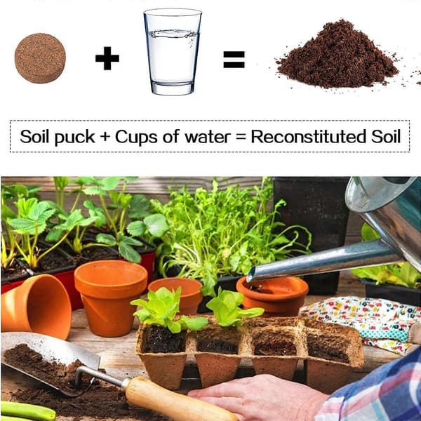 2023 New Seed Starter 10pcs Coco Coir Soil Disc Expanding Coco Coir Soil - Compressed Organic Potting Soil Easy to Store Coco Coir Pellets