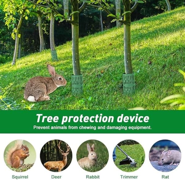 10-pack Tree Trunk Protectors – 33×20 cm Protection with Buckle, Stackable and Expandable Tree Guard_OF Green 10-Pack Grön 10-Pack