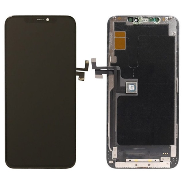 Korvaava näyttö iPhone 11 Pro Max -puhelimelle, musta black endast skärm