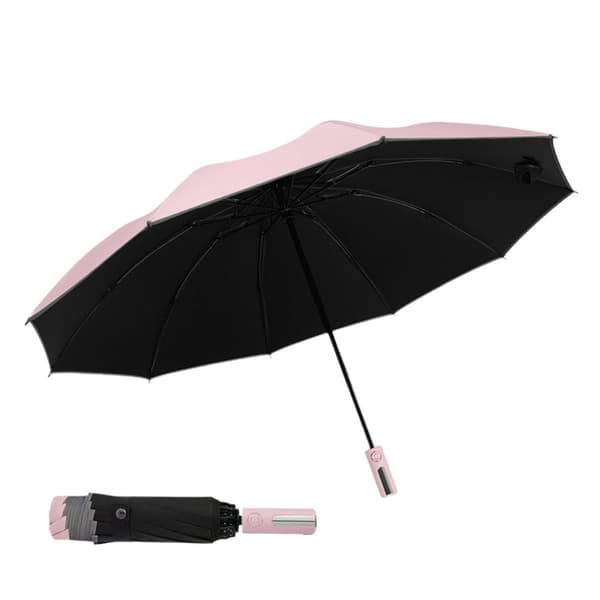 Trefoldbar vinylparasoll, rosa KLB