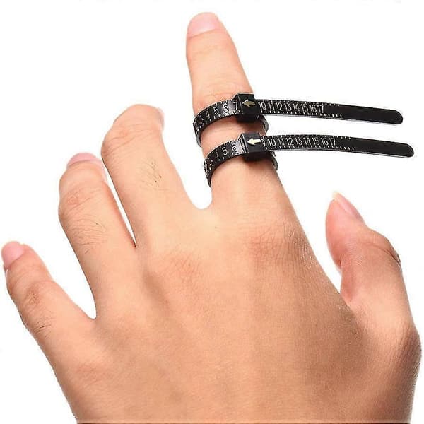 Ring Size Tool Finger Sizer Gauge with Jewelry Polishing Cloth