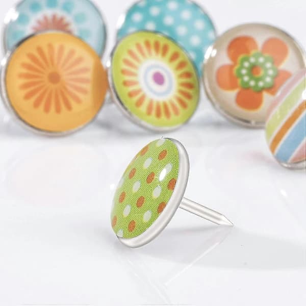 100 Pieces Decorative Pushpins Creative Round Thumbtacks For Bulletin Board DIY Photo Card Cork Boards