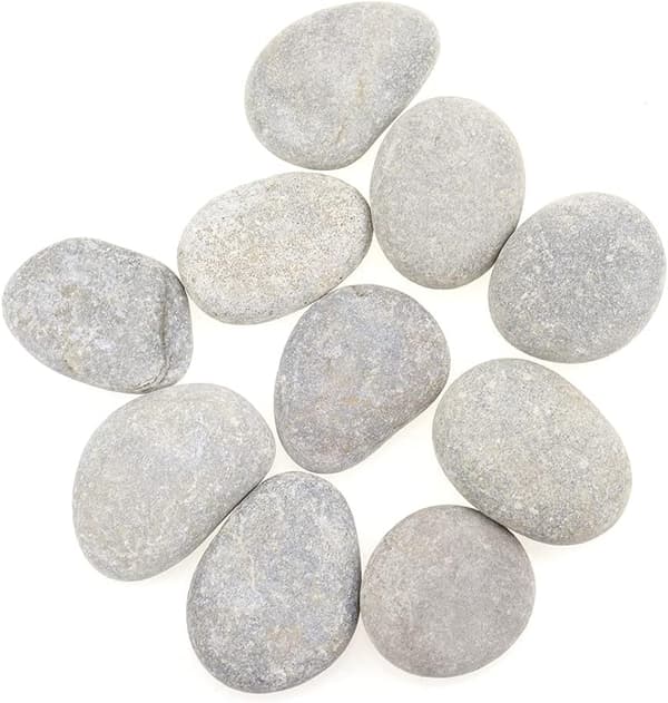 Strandsten til maling 10 stk glatte store sten (30-50 mm)