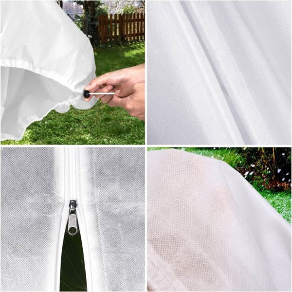 4-pack 120 x 180 cm Frost Protection with Drawstring for Plants