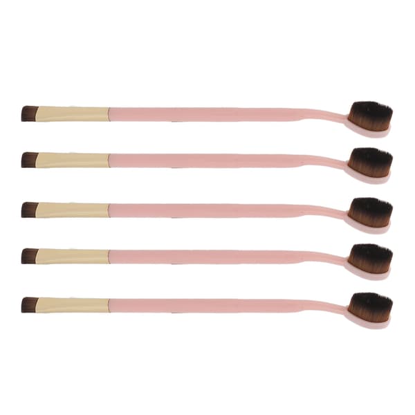 5 Pcs Toothbrush Foundation Brush Pink Handle Soft Double-Sided Makeup Eyeshadow Brush Cosmetic Tool