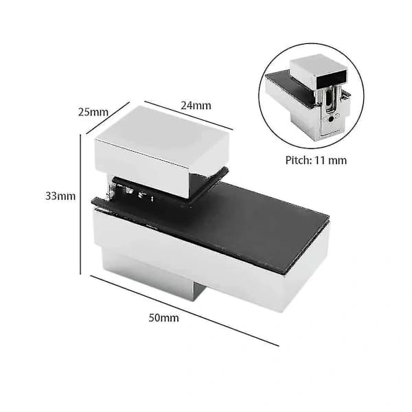 Glass/Wood Shelf Bracket Wall Mount For 5-15mm Thick Shelf (4-pack)