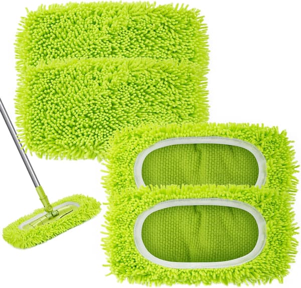Genanvendelige mikrofiberklude til tørmopning til vådmopper Kompatible med Swiffer Sweeper Moppe Erstatningsmopper til rengøring af hårde trægulve (C)