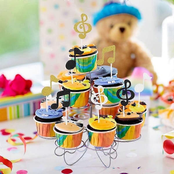 18 stk. Noder Kagepynt Cupcake Toppers Fødselsdagsfest Dekorationer Papir Kagepynt