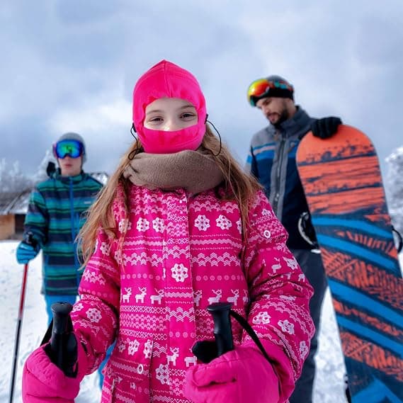 4-delad set med barnens vintervindjacka unisex barnens förtjockade varma ullskidmask