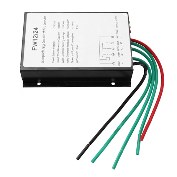 Wind Turbine Charge Controller Waterproof Solar Wind Hybrid Generator Controller with LED Indicator 1000W