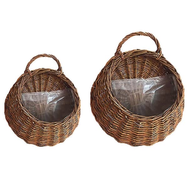 2 Pcs Exquisite Wall-Mounted Flower Baskets Rustic Wall-Mounted Flower Pot