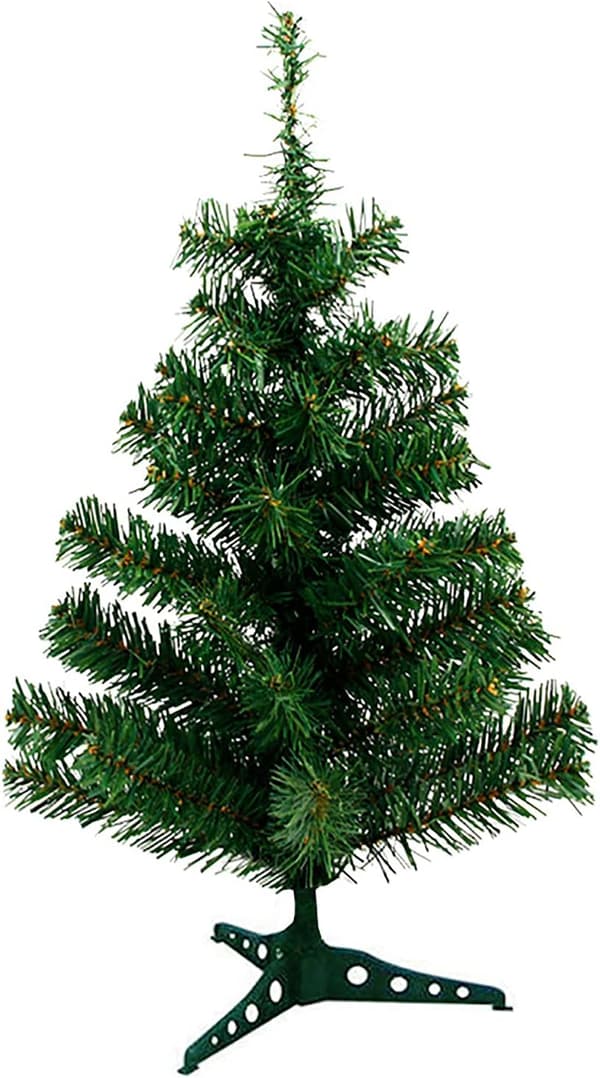 Mini Artificial Christmas Tree with LED Lights, with 50 Detachable Pendants for Home Decoration