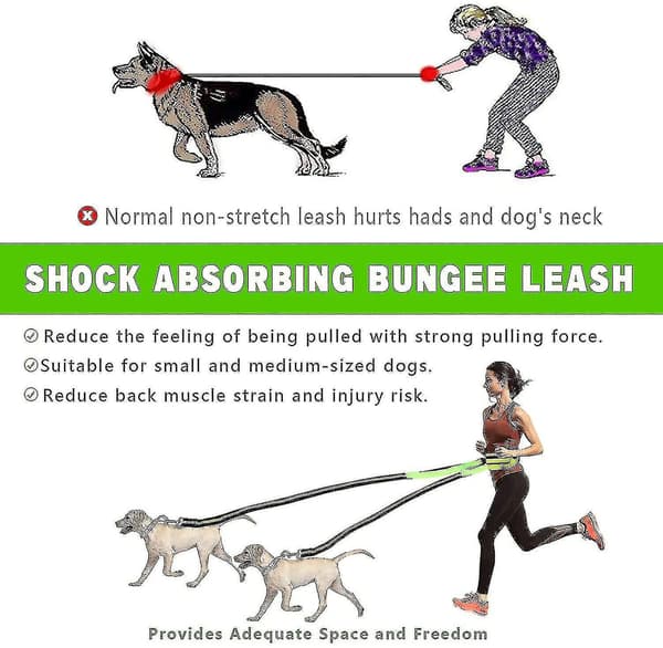 Handsfree hundkoppel Hundkoppel Kit justerbart Hundpromenad Träningskoppel Bälte