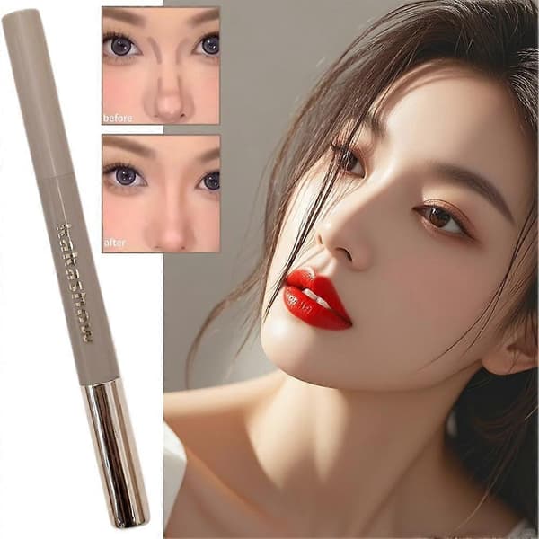 3D Contour Pen Natural Stereoscopic Brightening Makeup Stick with Brush Head