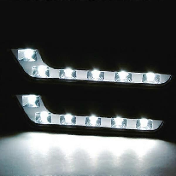 2X 12V Super Sterk DRL LED Kjørelys for Biler Auto Vanntett LED Kjørelys Tåkelys