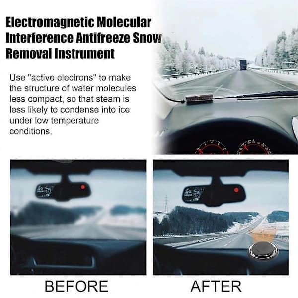 3X Opgraderet Elektromagnetisk Afrimer Molekylær Interface Snefjerner Luftrenser Bil Antifrost Elektromagnetisk Afrimning