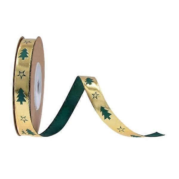 Christmas Ribbon Versatile Decorative Christmas Pattern Gift Ribbon Style B