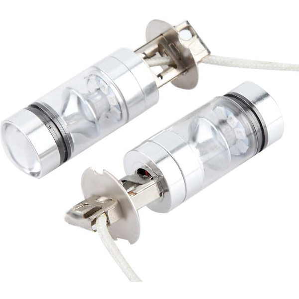2x H3 6000K Blå 100W LED-frontlykter Kit Tåkelys Billamper