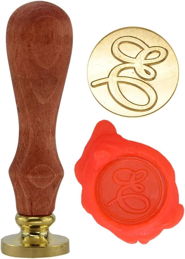 Retro messinghode trehåndtak 26 bokstaver A-Z alfabet bokstav voks klassisk Siegellack forsegling stempel GZ1 e -