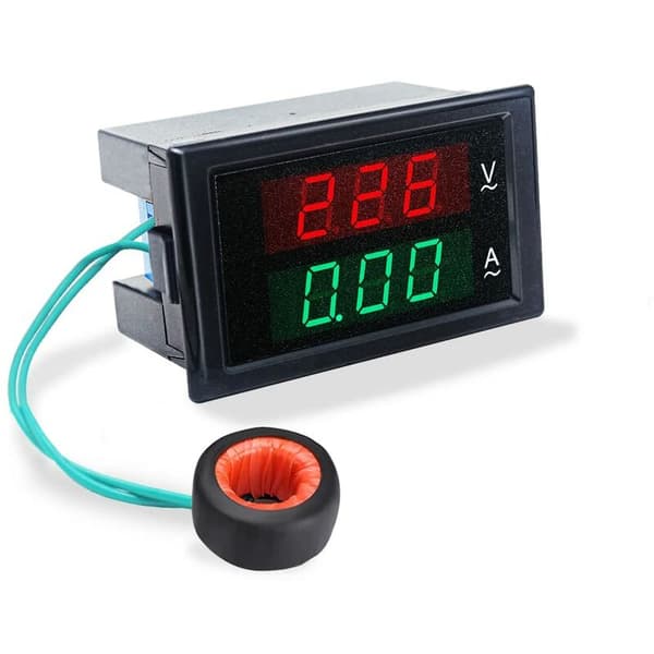 Digital Voltmeter Ammeter AC 80-300V 0-100A Spændingsmåler Strøm Volt Ampere Display Voltmeter Strøm Multimeter 2 i 1 med Strømtransformator
