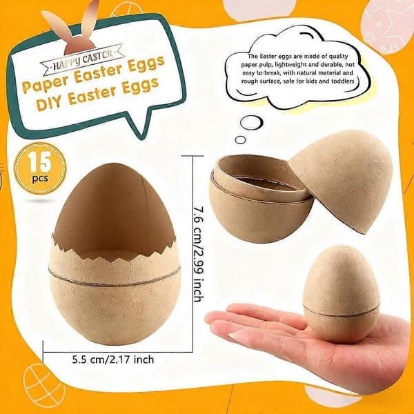 Malbare papiregg Malbart påskeegg Interaktiv juledekorasjon for gutter jenter barn skrivebord soverom (FMY)