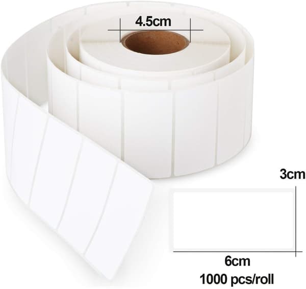 1000 White Self-Adhesive Labels, Self-Adhesive Kitchen Labels