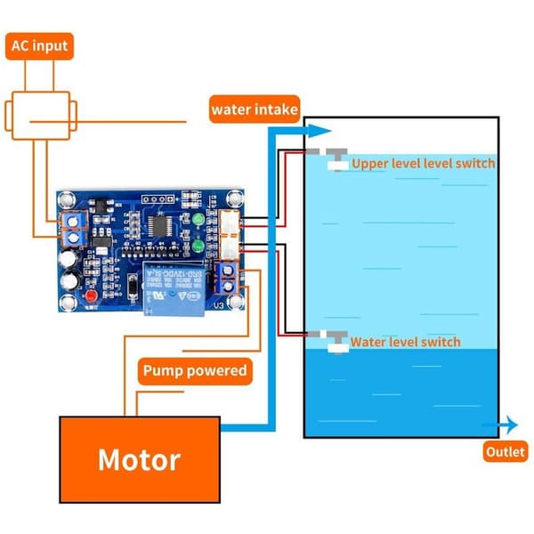 Water Level Controller Xh-M203 Automatic Water Level Controller Water Level Regulator Water Level Switch Pump Controller S18 Drop