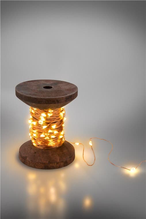 LED-lys \"Bobin\", lille Brun, Transparent