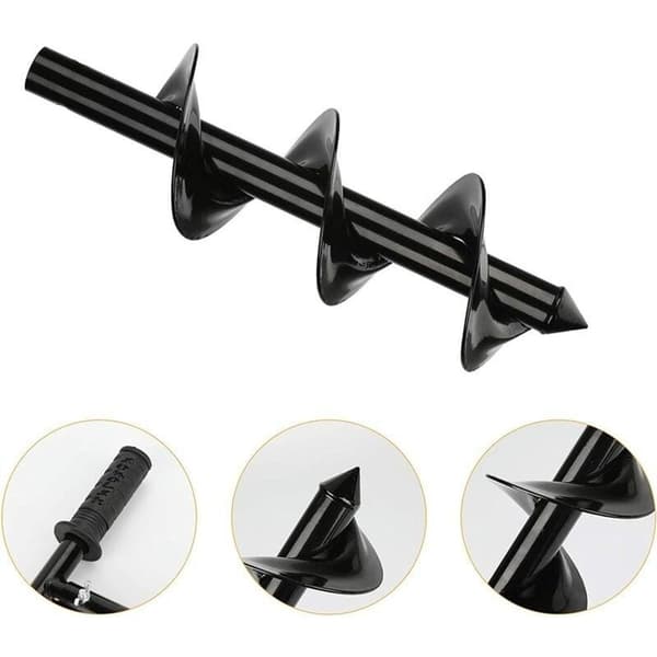 Garden Drill Set, Earth Drill with Non-Slip Handle, Garden Drill, Spiral Drill