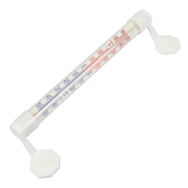 Termometer med sugekopp utendørs hvit 21 cm