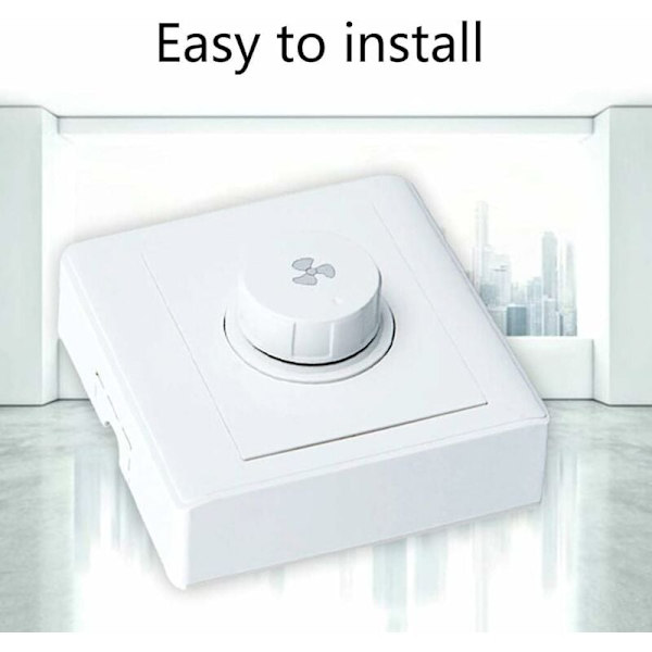 220V 10A Ceiling Fan Speed Controller, Compatible with 15-300W Dimmers, Wall Switch for Smooth Speed Adjustment
