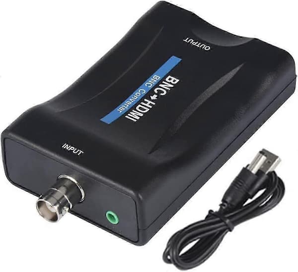 BNC til HDMI-omformeradapter Skjerm HD 1080P/720P Videoadapter Ny utgave Ab