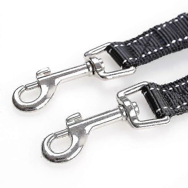 Tangle-Free Triple Coupler Dog Bungee Leash Lead Strap Black (1 pc, Black)