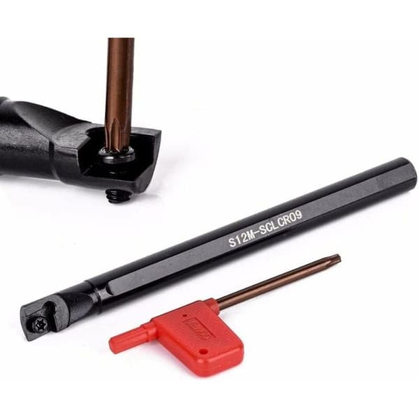 4 pcs Indexable Lathe Holder + CCMT09T304 Carbide Inserts + T15 Wrench