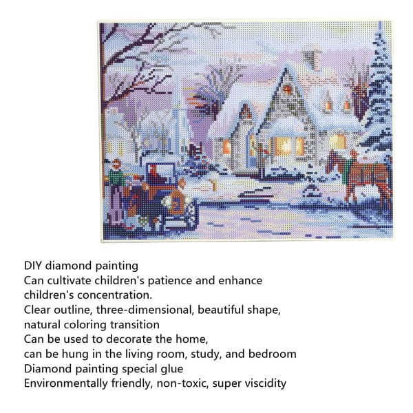 LED Diamond Painting Light Snow Pattern Diamond Embroidery Craft Home Wall Decoration