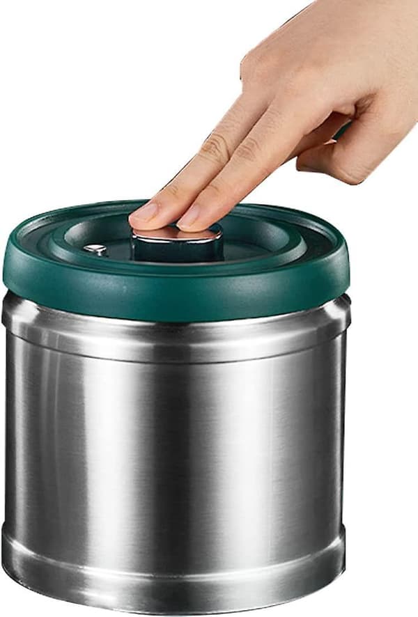 Lufttæt kaffedåse - 1,6 L kaffebeholder i rustfrit stål