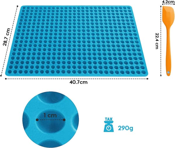 Silikonbakeplate for hundekjeks, godbitform, mini runde hundekjeks bakeplate, non-stick form, 16\" x 11\"