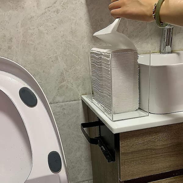 Benkepapirhåndkledispenser, Klar Gjestehåndkleserviettholder, Egnet For Z-fold, C-fold Eller Mu