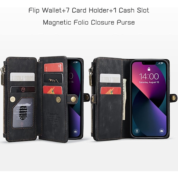caseme 008 for iPhone 14 Pro Max svart svart black