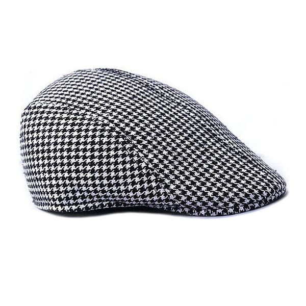 Flat Cap / Gatsby / Gubbkeps Rutete - Ulike Farger Hvit Hvit White White
