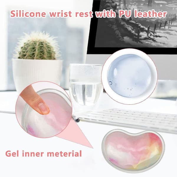 Ergonomic Silicone Wrist Rest, Transparent Wrist Rest, Style 1