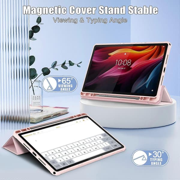 Etui til Tab K11 Plus TB230XC Auto Sleep/Wake PU Læder Flip Tablet Etui Tredobbelt Foldbart Stativ [DB] Flerfarvet Stil E Multicolor Style E