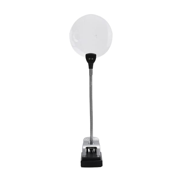 5X/10X Desktop Magnifier with LED Light Adjustable Magnifying Glass for Reading and Jewelry Making